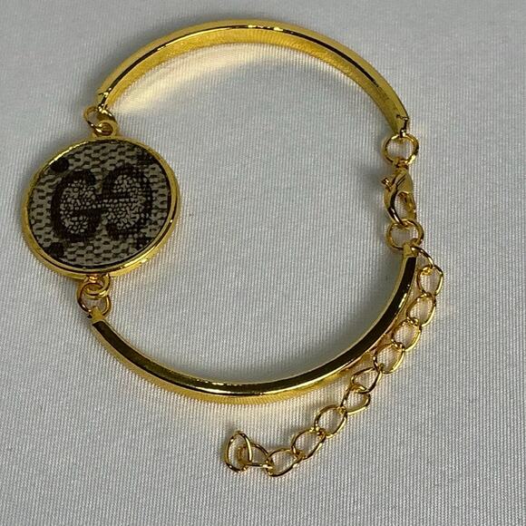 Gucci Monogram Canvas Gold Bracelet - Picture 1 of 6